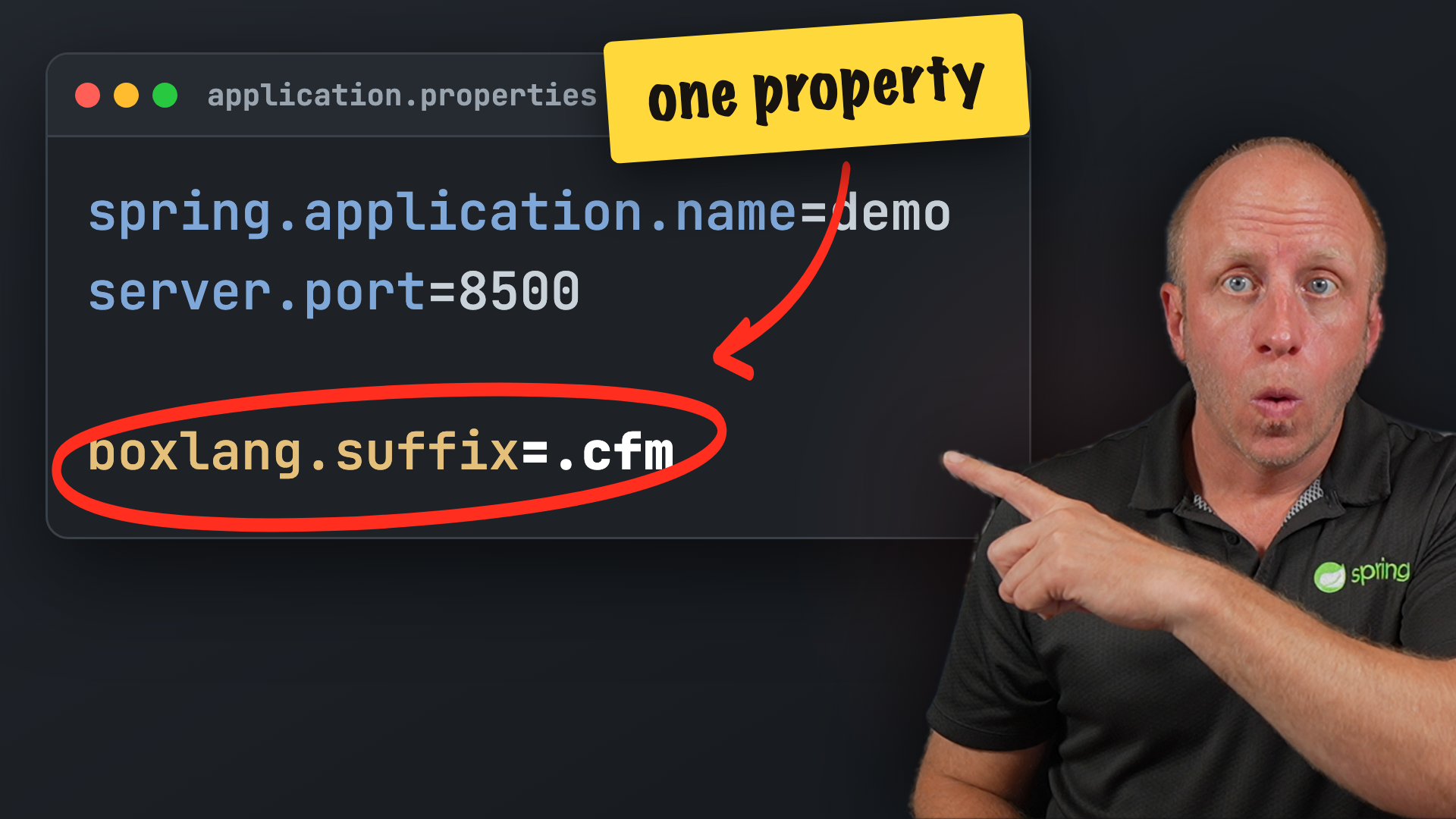 ColdFusion Inside Spring Boot (One Property)