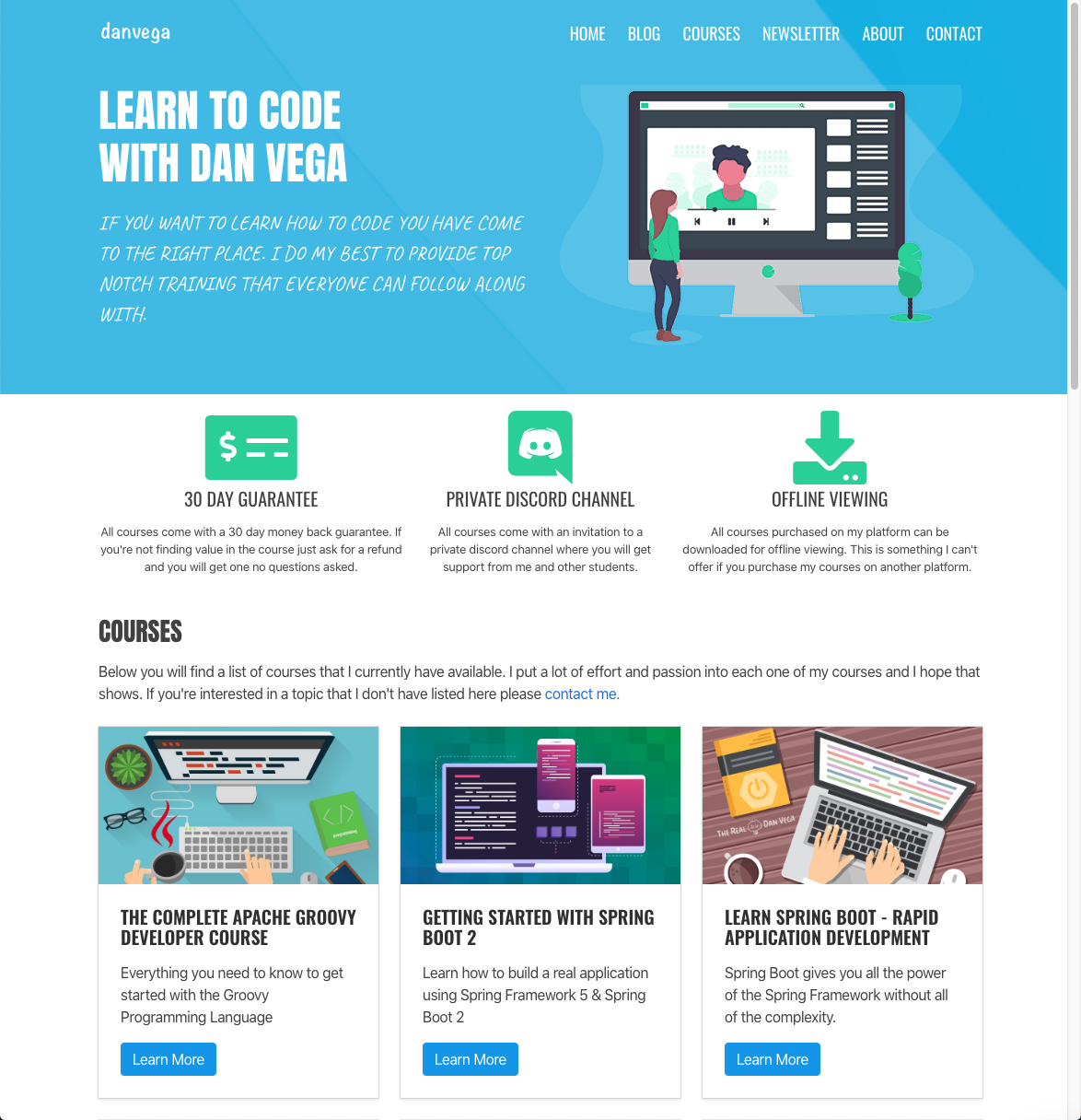 Courses Screenshot