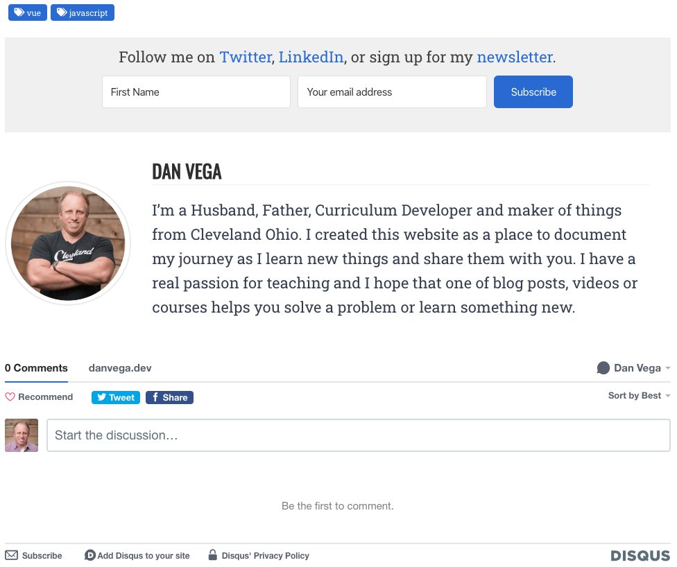 Blog Post Footer