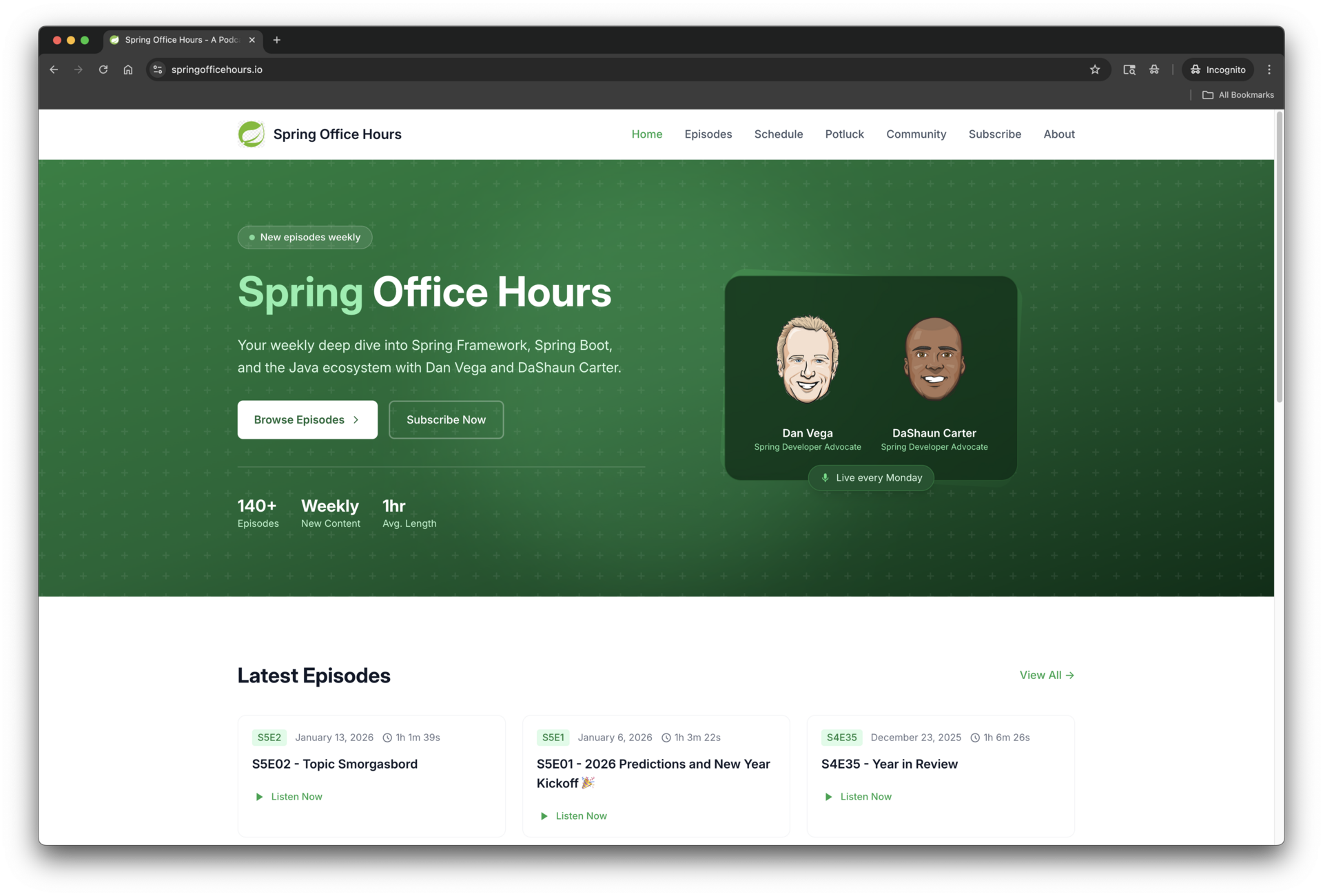 Spring Office Hours Website