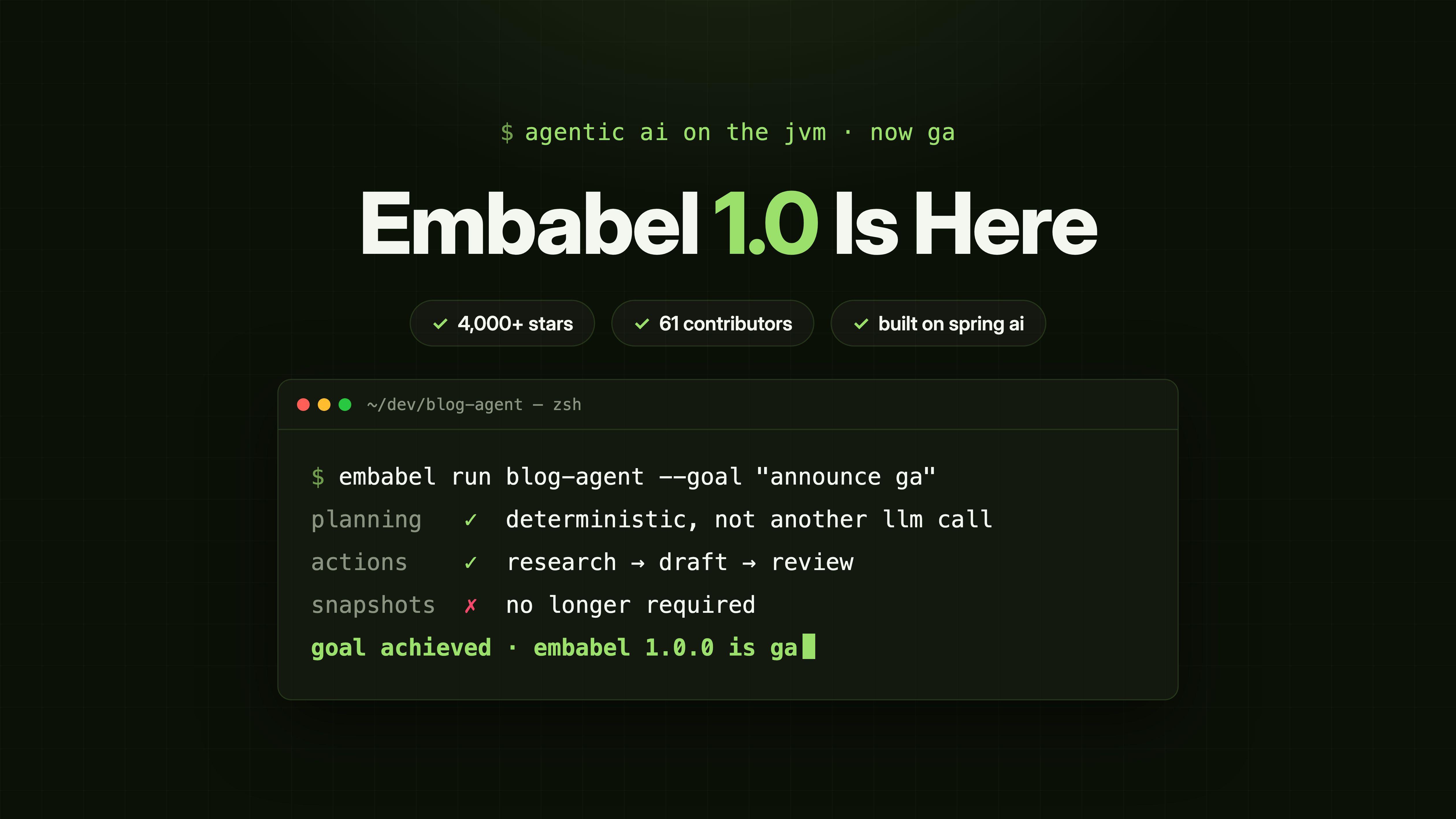 Embabel 1.0 Is Here: AI Agent Framework for Java Goes GA