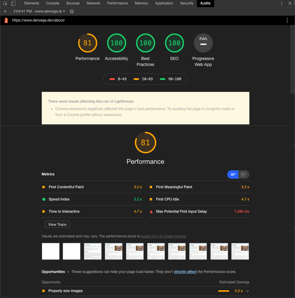 Lighthouse Audits