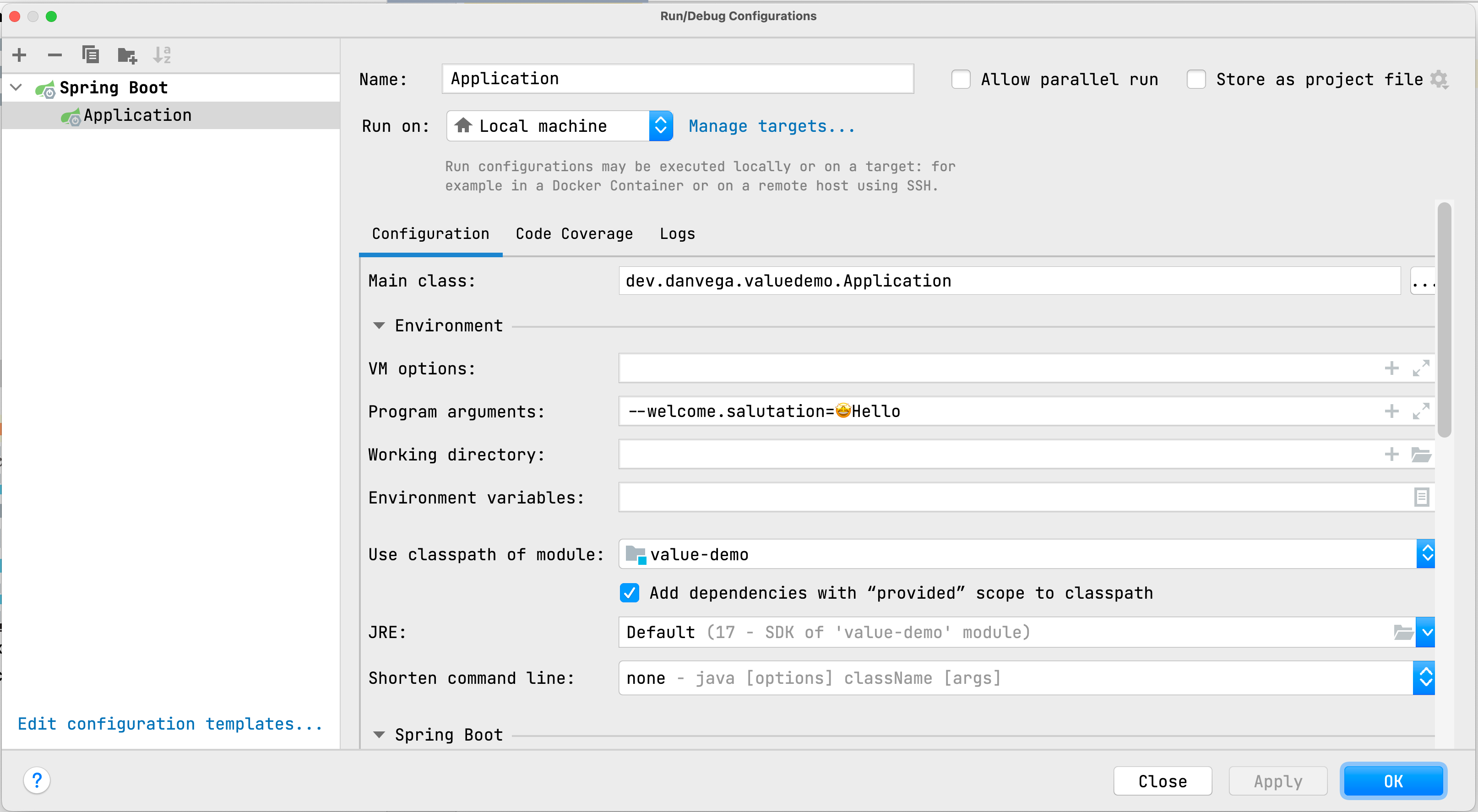 command-line arguments