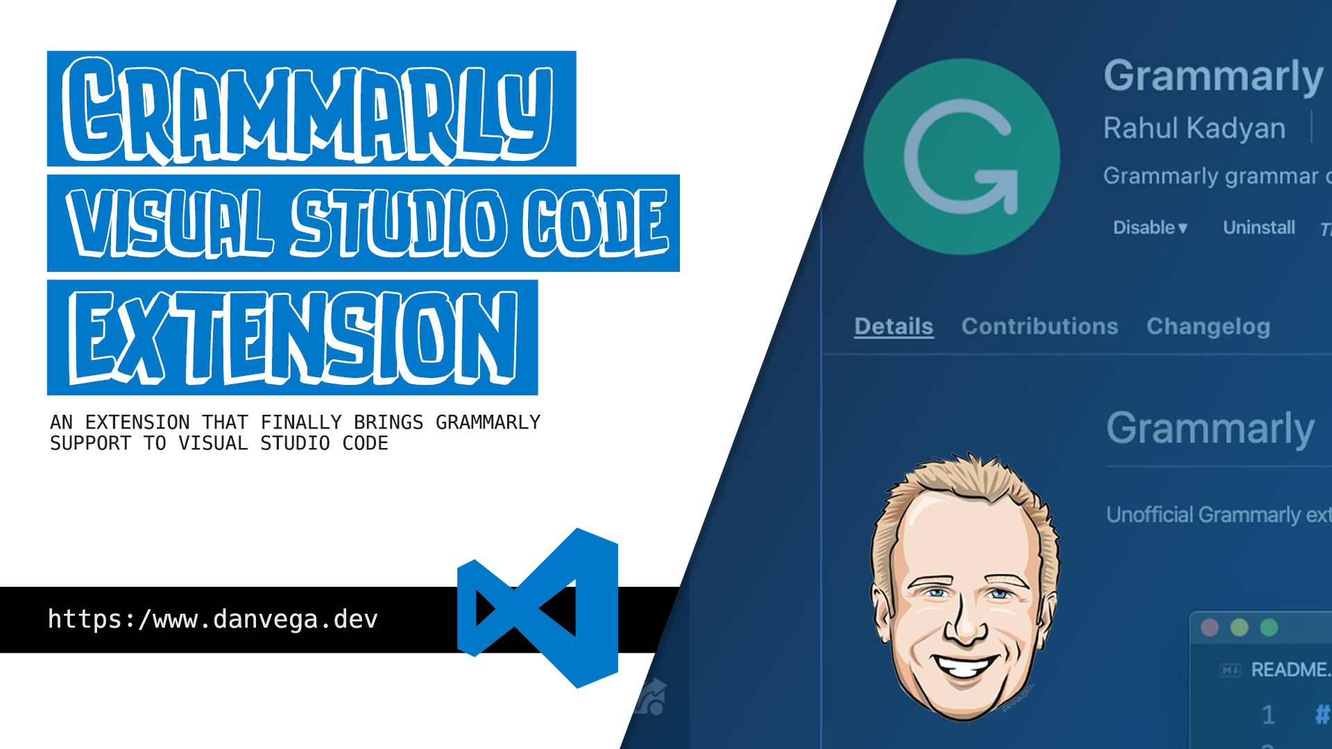 Grammarly extension for Visual Studio Code