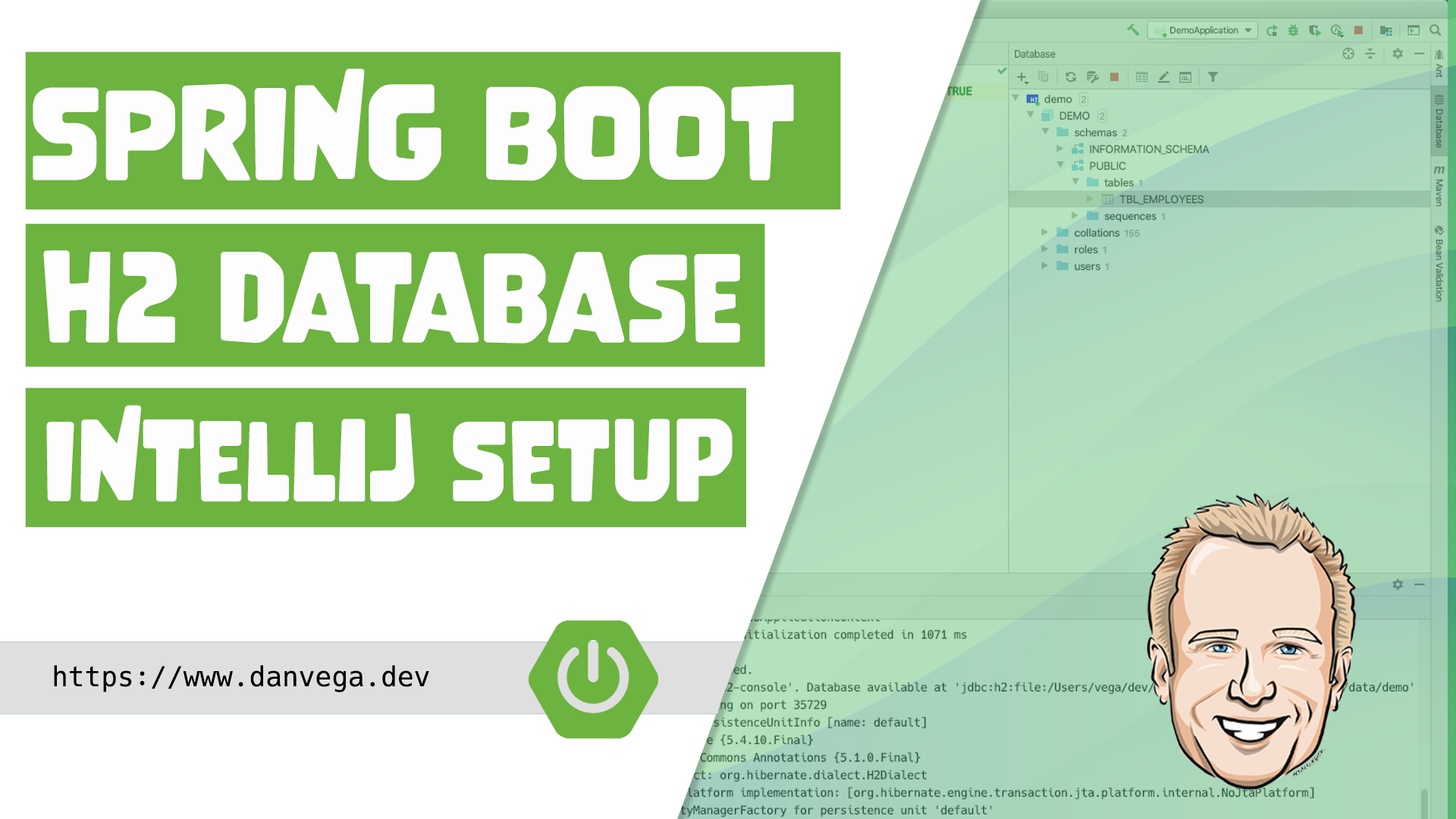 Spring Boot H2 IntelliJ Database Tools